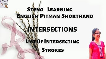 List of Intersecting Strokes in Stenography Step by Step Easy Tutorial by Steno Learning