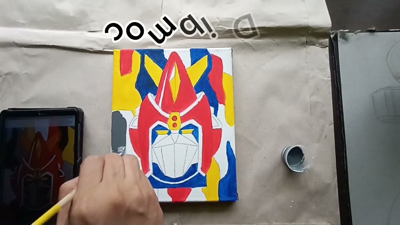Voltes V Painting (using Acry Color Paint)
