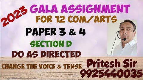 Do as Directed/Std 12 Gala Assignment 2023 English Paper Solution/Paper 3 & 4/For Std 12 Arts & Com