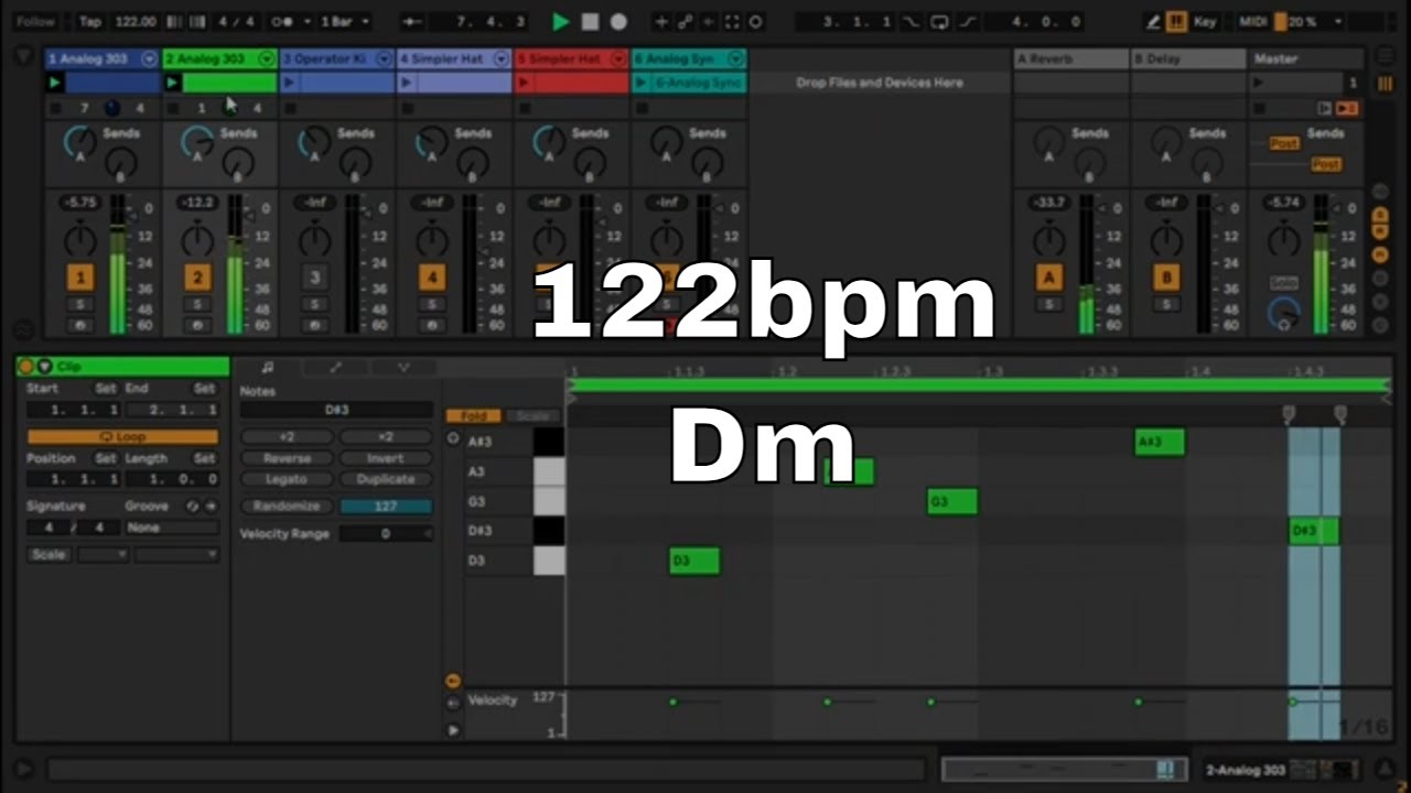 New Acid Techno | Ableton Live | Workflow \u0026 Live Act | 220322