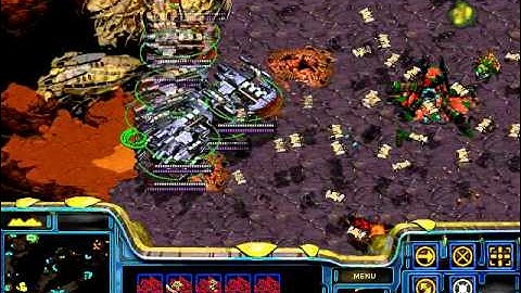 Starcraft brood war: 1 vs 7 random computers (melee) on "Primeval isles" map. Part 3/5