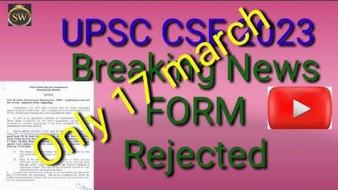 #UPSC CSE 2023 Rejected application  list ,80 candidate rejected#