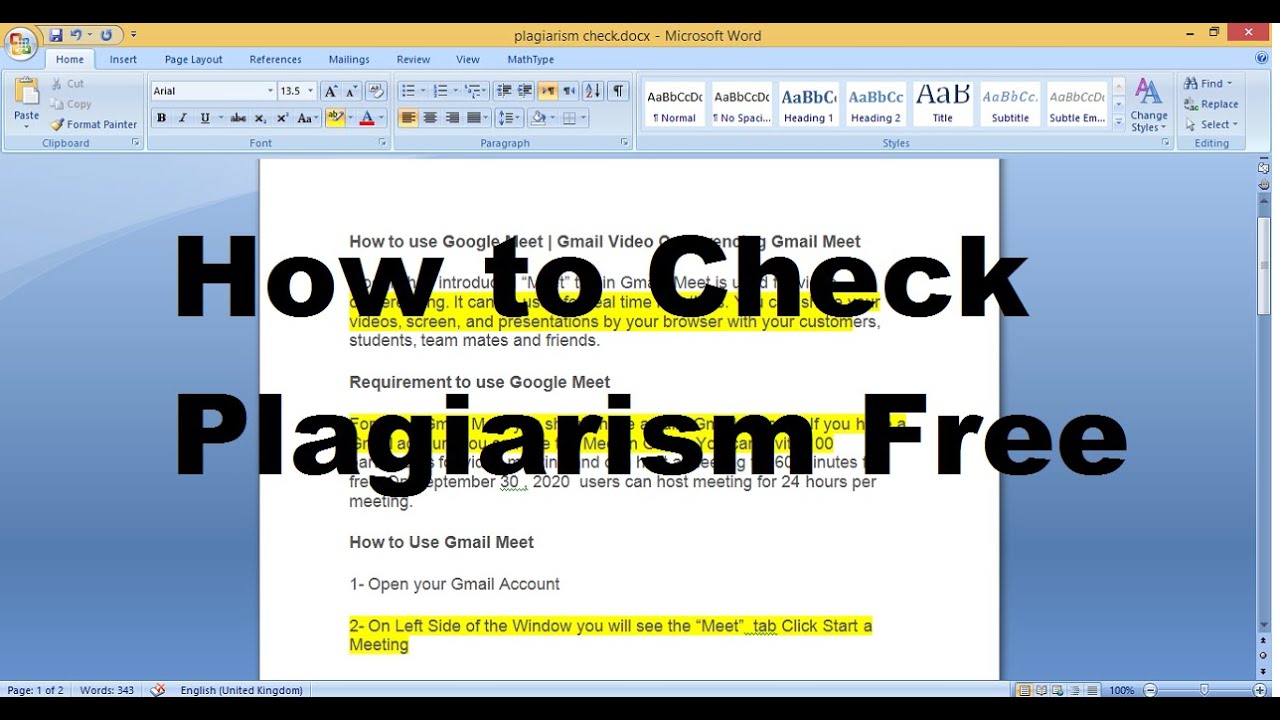 how to check my paper for plagiarism free