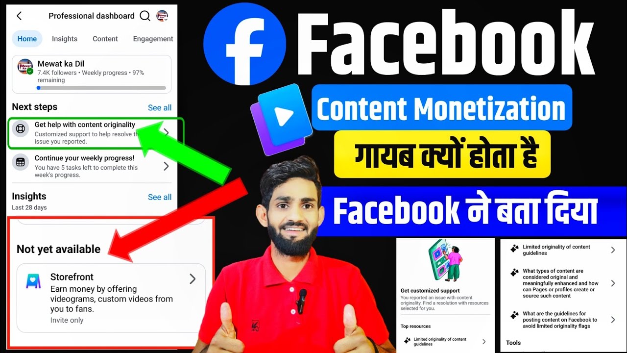 content monetization not showing in facebook | Facebook content monetization not showing 