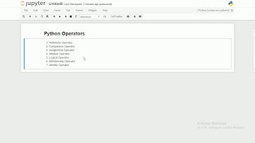 Python Programming Part 5 Python Operators