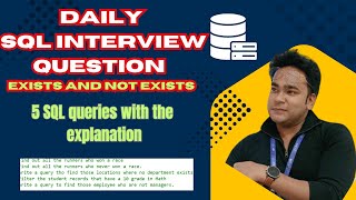 SQL Interview Question no 6 | Daily SQL Practice | Advance SQL | Exists and Not Exists use case