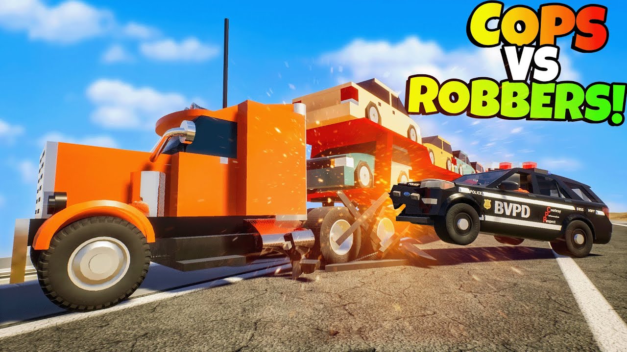 The POLICE Tried to ARREST ME  in Brick Rigs Cops and Robbers Gameplay?!