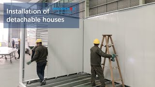 Installation of WOODENOX detachable container houses