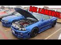 LAMBO OWNER THOUGHT HE WAS COOL...UNTIL THE R34 GTR SHOWED UP!!!