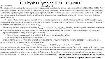 US  Physics Olympiad 2021 USAPHO Problem 1. Mechanics. Mixt problems in Aerodynamics