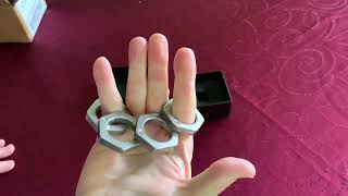 New Hexagon Stone Wash Stainless Steel Folding Knucks review!