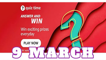 Amazon Funzone Quiz Answers Today|9 March 2022 |Daily Quiz Time