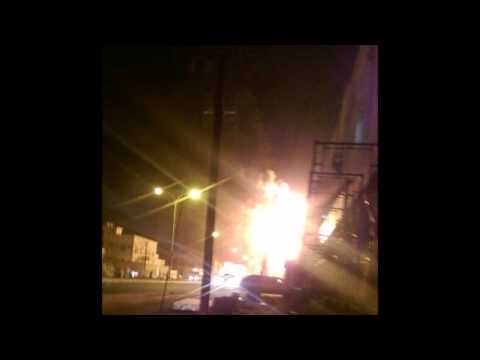 انفجار بنزين في محطة بشرورة