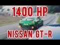 1400 HP Nissan GTR R35 Launch Control setting off car alarm | handsome.