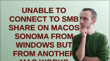 Apple: Unable to connect to SMB share on macOS Sonoma from Windows but from another Mac works