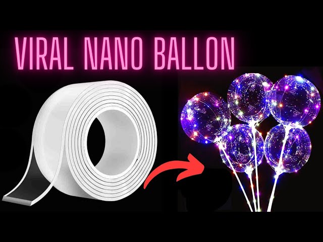 How to make Nano Tape ballon, Diy Nano tape bubble