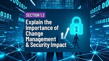 Section 1.3 – Explain the Importance of Change Management Processes and the Impact to Security