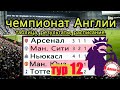 Чемпионат Англии (АПЛ). 12 тур. Результаты, расписание, таблица.