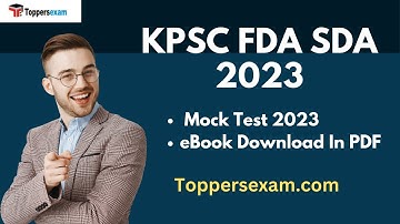 KPSC FDA SDA Solved Paper, Syllabus, Mock Test 2023, eBook Download In PDF