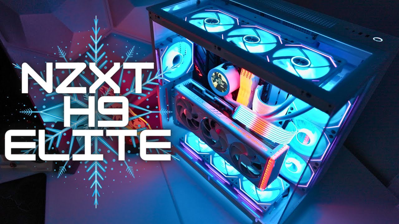 NZXT N9 Elite ファン10枚 RYUJIN 360 GPUステー NZXT H9 Elite White Build Update : Vertical GPU Mount, AIO