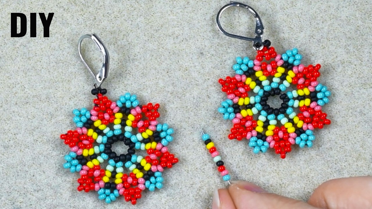 Create EASY Beaded Flower Earrings in Minutes!