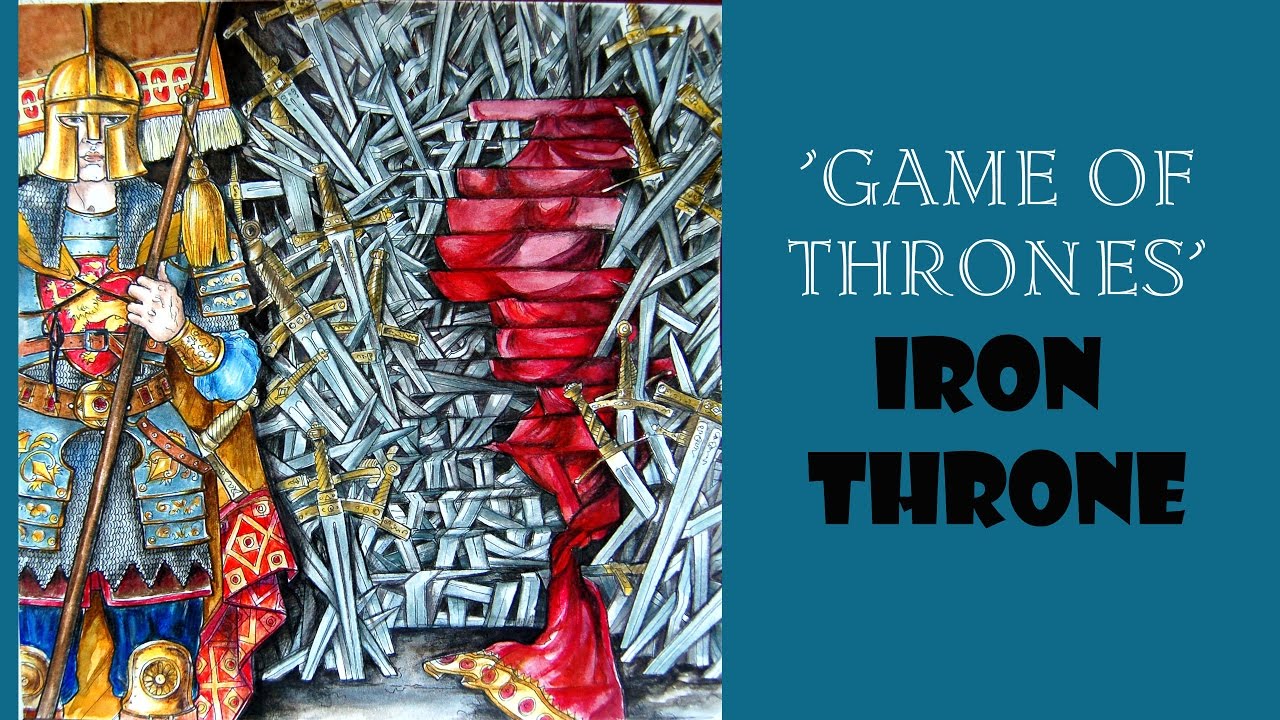 Colouring Game of Thrones Iron Throne Ð Ð°ÑÐºÑ€Ð°ÑÐºÐ° "Ð˜Ð³Ñ€Ð° Ð¿Ñ€ÐµÑÑ‚Ð¾Ð Ð¾Ð²" Ð–ÐµÐ ÐµÐ·Ð½Ñ‹Ð¹ Ñ‚Ñ€Ð¾Ð½