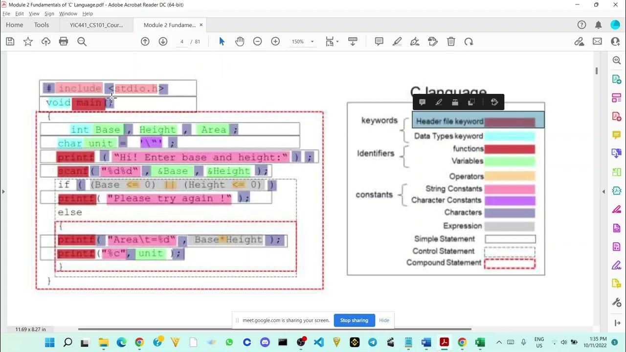 ELET104 Part 2 First C program and saving and printing constant data ...