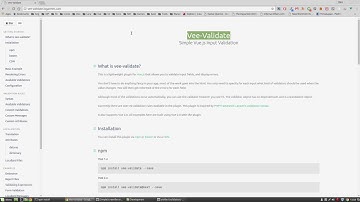 1.  Project Initialization - VueJS 2.x Client Side Form Validation