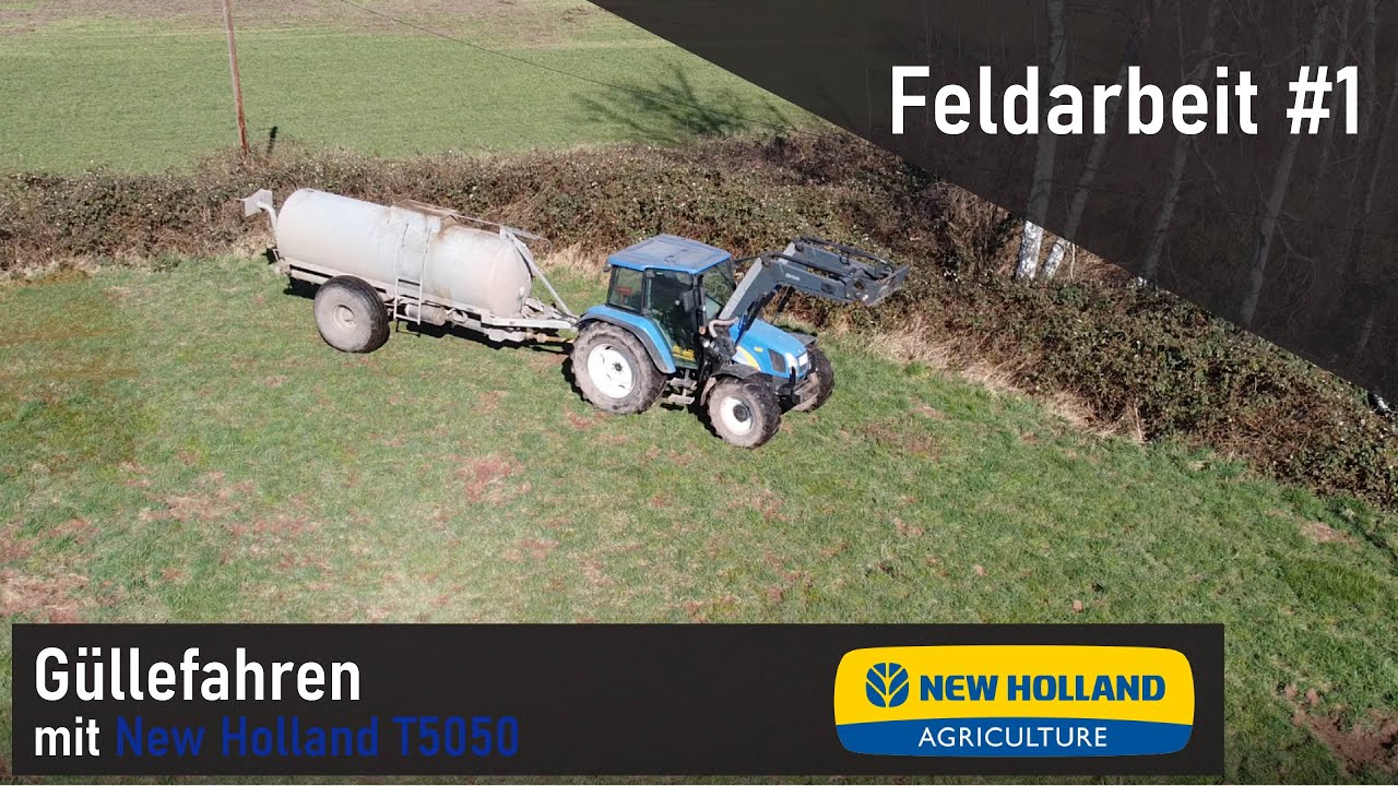 Feldarbeit #1 | Güllefahren mit New Holland T5050