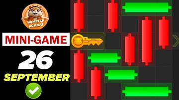 26 September Mini Game Key 100% Solved | Hamster Kombat Puzzle For Today