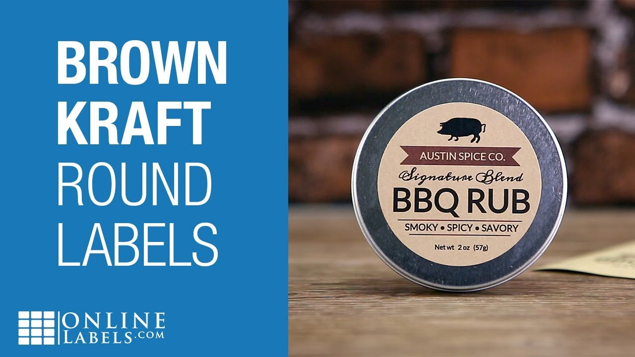 Brown Kraft Round Labels | Product Overview - YouTube