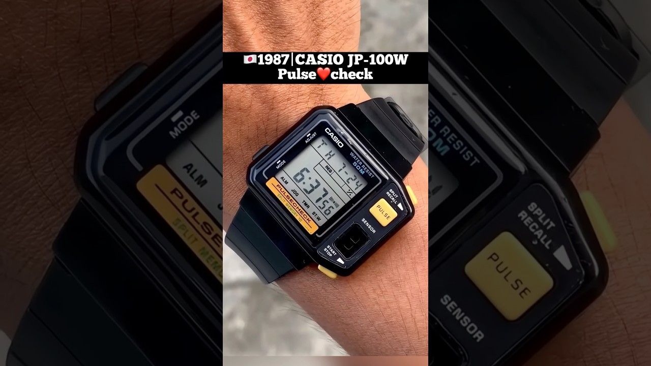 1987🇯🇵 PULSE❤️CHECK| CASIO JP-100w #casio #casiovintage #80s