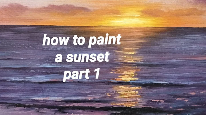 How to paint a Sunset part 1 using easy techniques