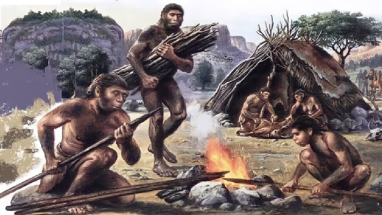 Сцена древних людей