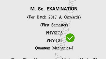 2018 Cdlu MSc Physics 1st Sem Quantum Physics Question Paper