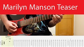 Marilyn Manson New Song Teaser Guitar Cover With Tabs And Backing Track(Standard)