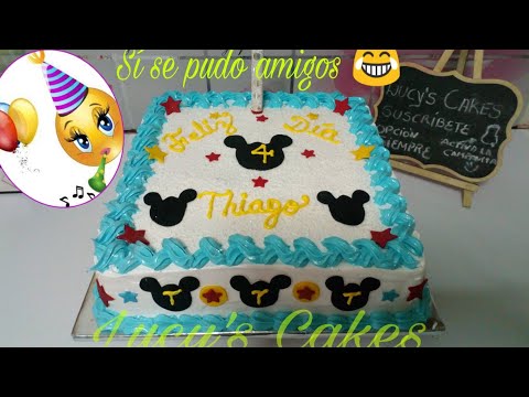 Decoracion De Pastel De Mickey Youtube