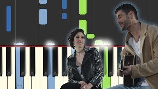 Video thumbnail of "Melendi Destino o Casualidad Piano Tutorial Synthesia Cover Karaoke Notas Musicales"