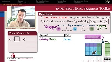 301.8F Extra: Three Short Exact Sequence Constructions