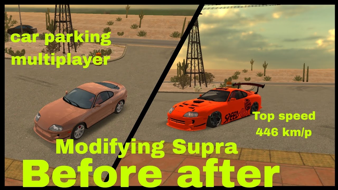 Evilgamer Modifying supra mk4 | top speed 446 km/h | in car parking multiplayer ...