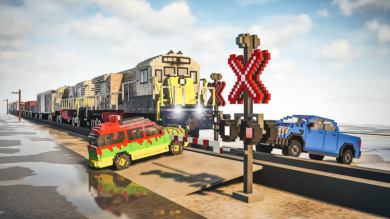 Car Stuck On Railroad Crossing Crashes | Teardown - YouTube
