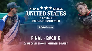 2024 PDGA U.S. Amateur Disc Golf Championship | FINAL B9 | Carmichael, Monn, Kimbrell, Owens