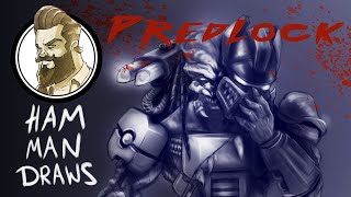 Ham Man Draws - Predlock - Predator/Grimlock Fushion