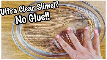 How To Make The Easiest No Glue Clear Slime!!