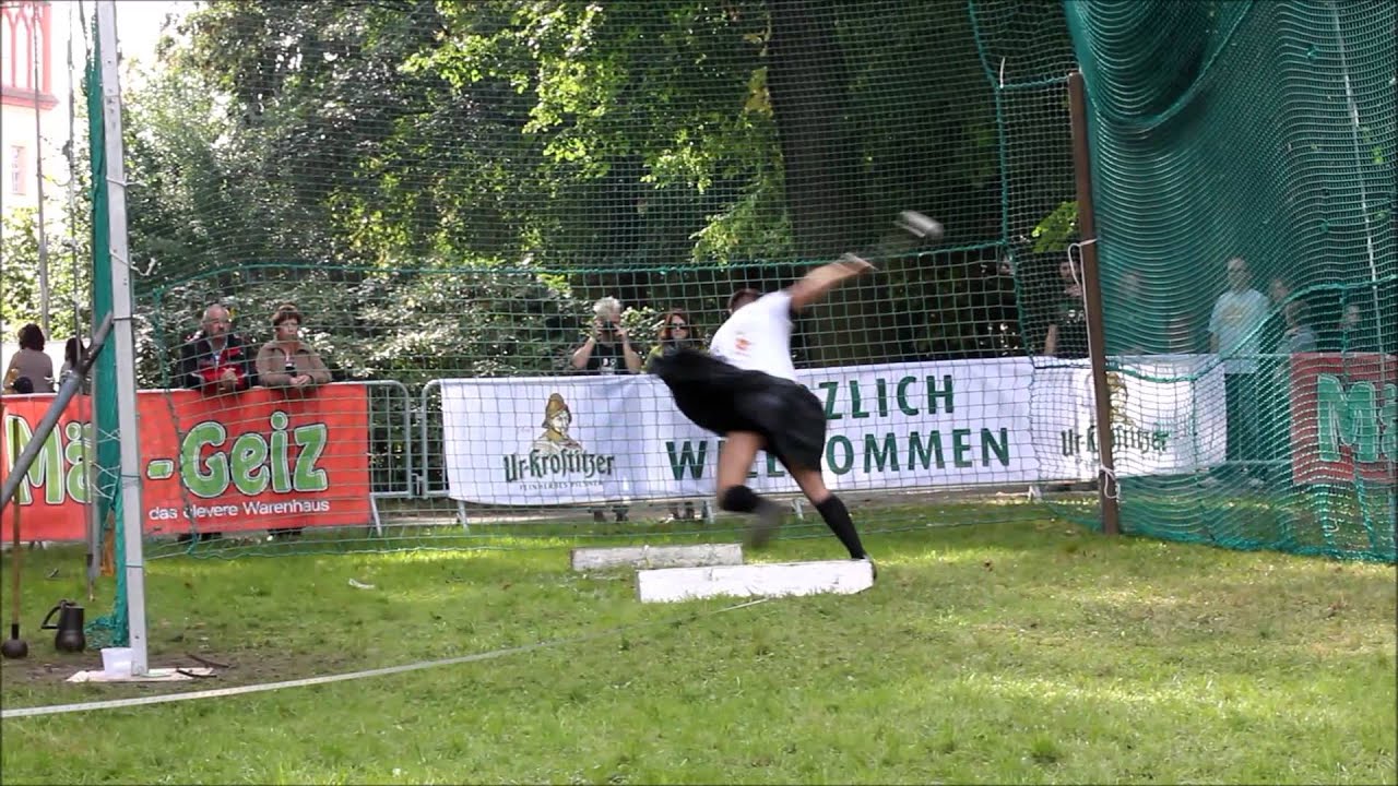 Distance Throw Game Weight of distance, Hammer throw - XIII Highland Games Trebsen - YouTube