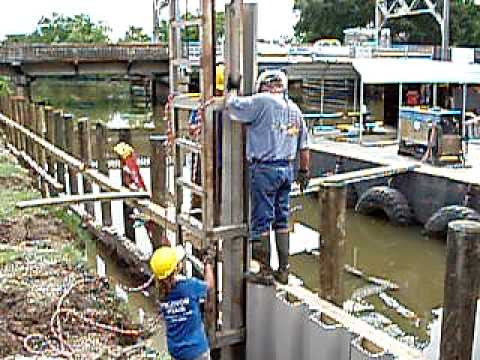 everlast seawall driven with large drop hammer youtube everlast sheet piling