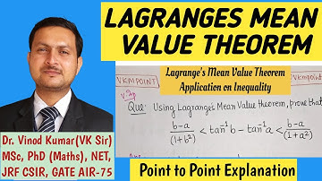 Lagranges Mean Value Theorem | Important Question | Application on Inequality | mean value theorem