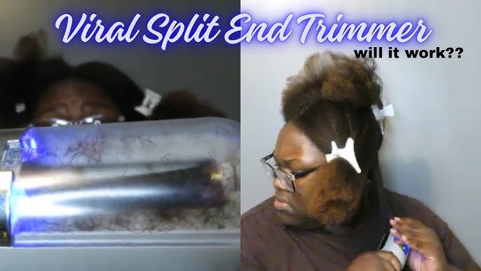 testing the viral split end trimmer