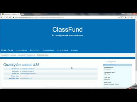 Videó: Az Osztálytársak Adatainak Megváltoztatása