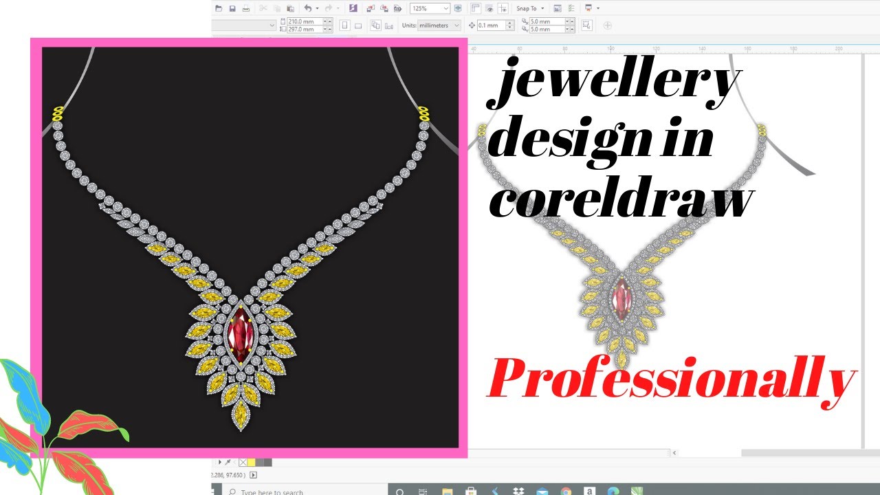 Jewellery design in coreldraw. YouTube